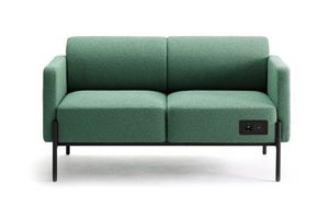Lia sofa, Waiting sofa equippable with flap tray table