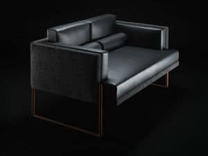 Quid sofa, Sofa with a minimal design, metal legs