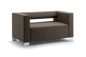 UF 149 UF 150, Squared sofa with chrome legs, essential