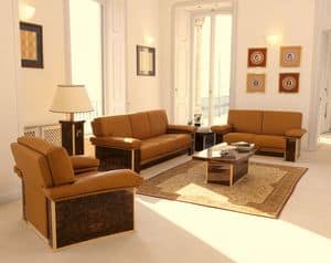 Venus sofa, Elegant sofa for waiting rooms or home use, in classic contemporary style