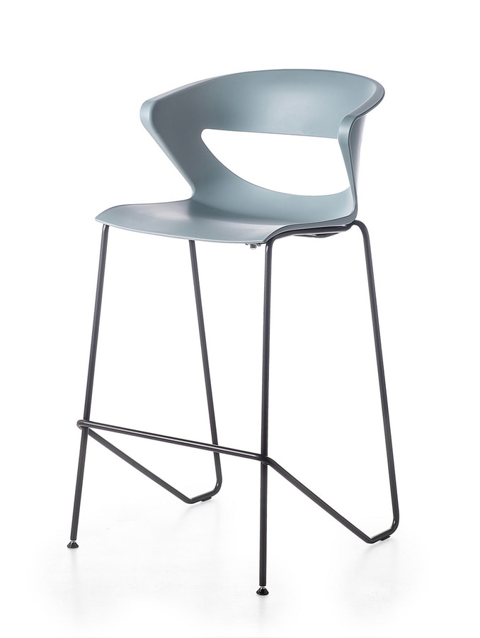 Kicca, Swivel stool with chromed steel base