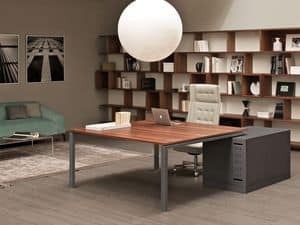 Asterisco In direzionale, Desks in metal and wood, ideal for executive offices