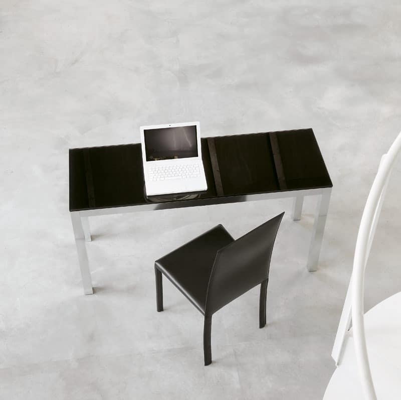 dl50 parigi, Office design table, in aluminum and glass