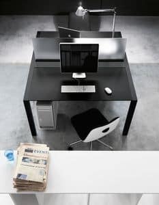 Sushi Workstation, Office table with accessories, with cable guide