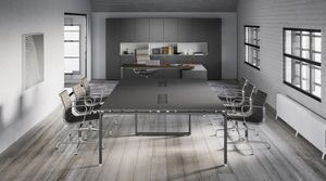 Float Office comp. 04, Meeting table with anthracite finish