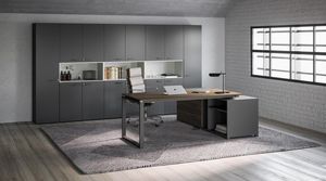 Float Office comp. 05, Executive desk with elegant finishes