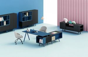 Lay Executive comp. 01, Executive office furniture, blue and anthracite finish