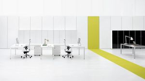 Fattore Alpha comp. 03, Composition of office furniture with multiple workstations