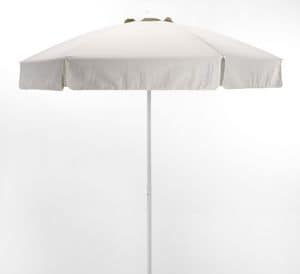 Garden parasol Baleari  BA210UVA, White sun umbrella suited for garden, made of cotton