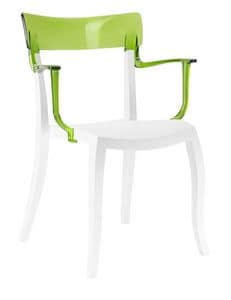 1711, Armchair made of colored plastic, for outdoor