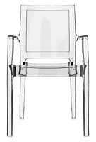 Ambra, Resistant chair, in polycarbonate, for ice cream parlors