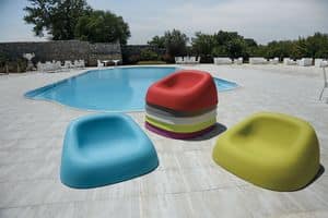 Bikini armchair, Stackable armchair ideal for poolside and outdoor lounge areas