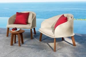 Cleo CLEPL, Padded armchair for outdoor