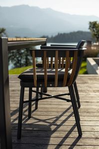 DREAM P, Outdoor armchair with aluminum structure, stackable