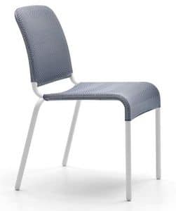 Fit, Outdoor chair, seat and backrest made of elastic fabric