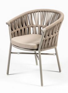 FRIDA PT, Wraparound armchair for outdoor, in aluminium