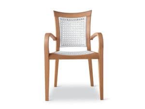 Mirage armchair - polypropylene, Armchair wood and polypropylene, for outdoors