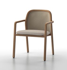 NARA PL, Teak armchair, with fabric rope backrest