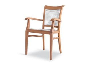 Newport armchair - polypropylene, Ergonomic chair in wood for gardens and swimming pools
