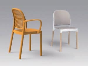 Panama A, Chair with armrests, stackable, for outdoor use
