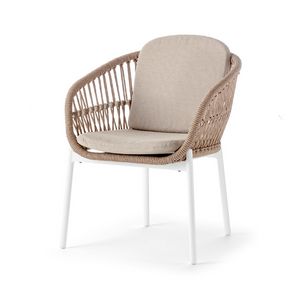Panarea, Outdoor armchair, with synthetic rope