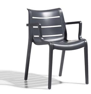 PL 2329, Armchair in plastic, in various colors, for external use
