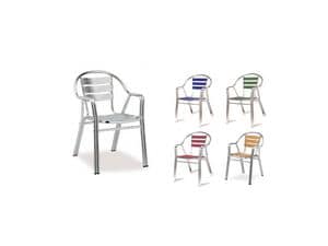 PL 414, Resistant aluminum chairs, for ice cream shop