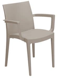 PL 6624, Stacking plastic chair suited for bar