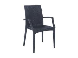 PL 6625, Modern Chair, interlaced printed, for Gardens