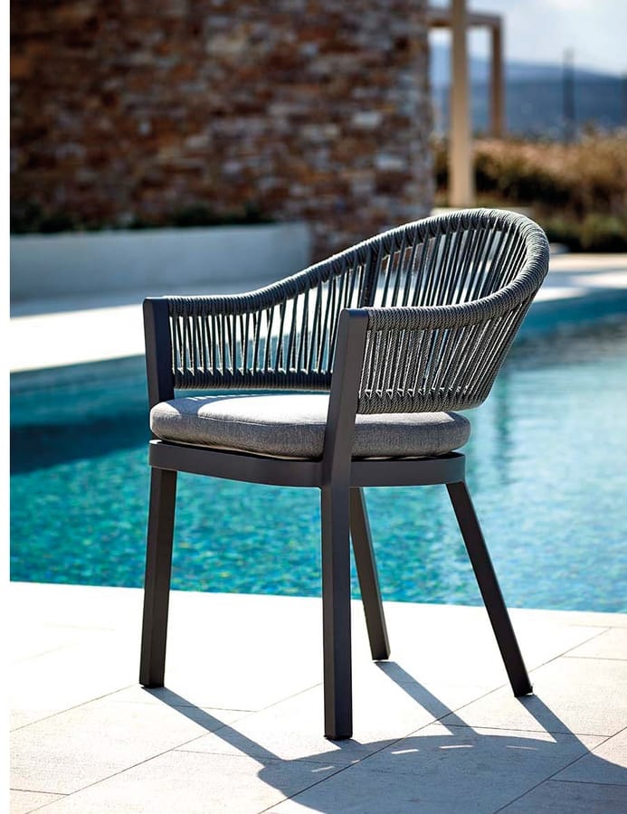 POLTRONCINA MESSICO, Braided armchair for outdoor use
