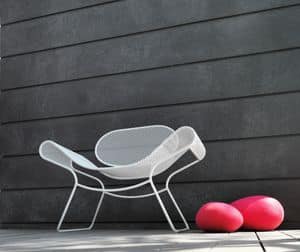 Swell SWPL, Armchair made of steel for outdoors