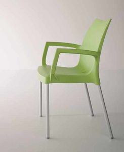 Tulip B, Armchair in aluminum and polymer, for outdoor use