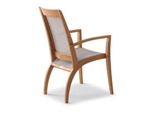 Wave armchair - textilene, Durable armchair, smooth lines, for bar and ice cream parlor
