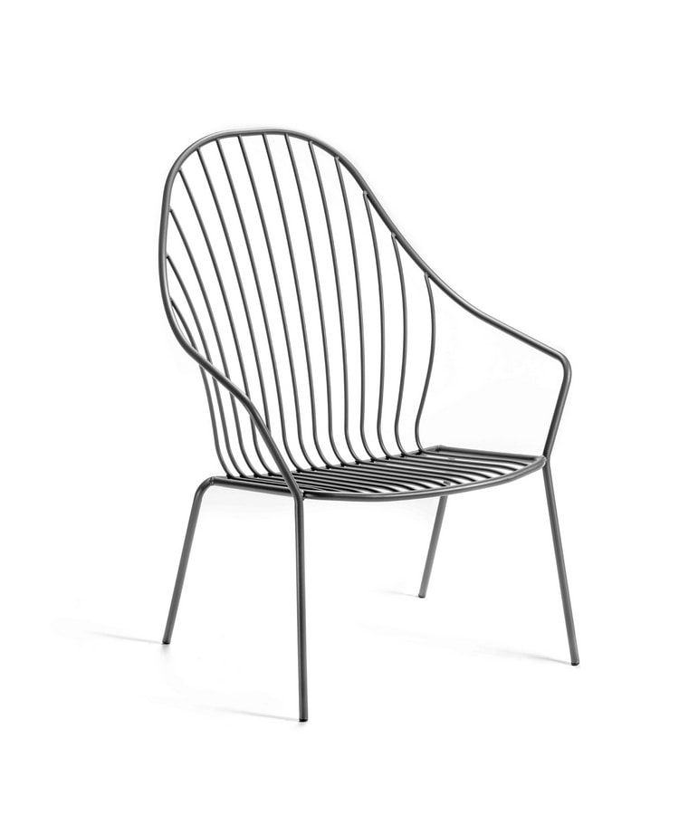 Amitha lounge, Outdoor armchair in metal