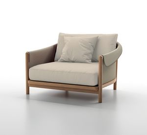 COZY P, Outdoor armchair in teak wood