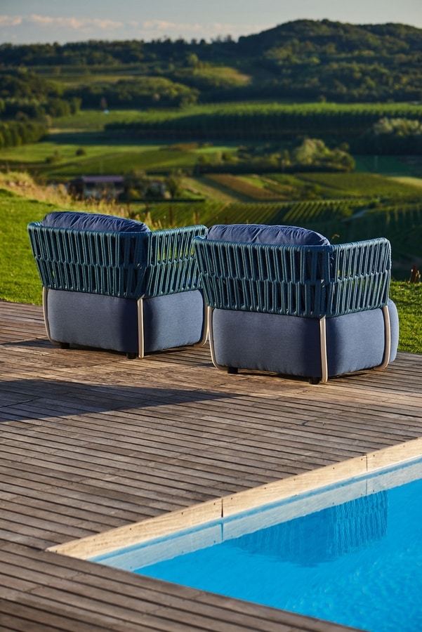 SOFT ONE, Outdoor armchair with generous padding