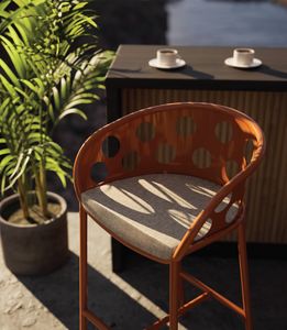 BUBBLE SG, Aluminum stool for external use