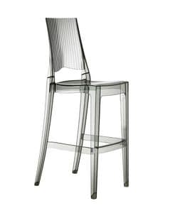 Glenda barstool, Polycarbonate stool, stackable, seat at 74 cm