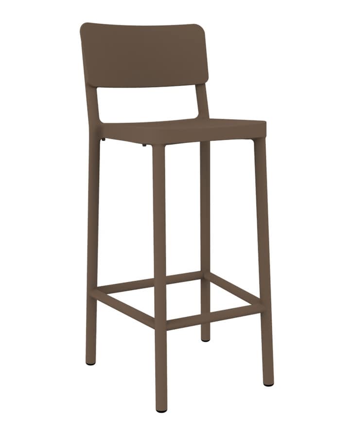 Lisboa - SG1, Polypropylene stool with footrest, durable