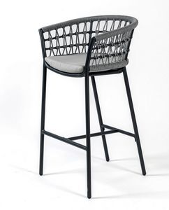 NODO SG, Outdoor stool, with painted aluminum structure