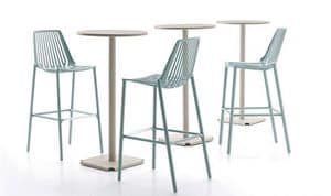 Rion 861/865 Stool, Barstool with steel footrest, for outside