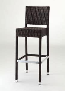 SG 711, Resistant stool, woven, with backrest, for hotel