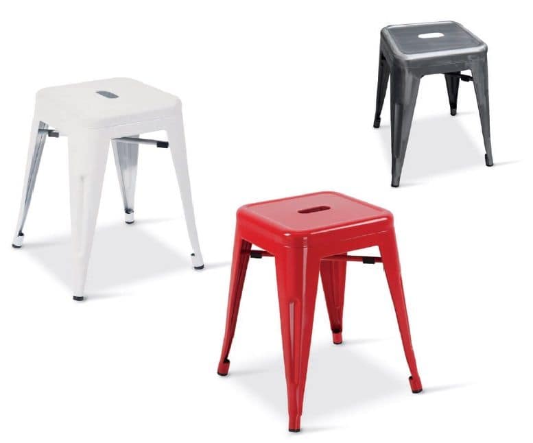 SG 502, Low metal stool suited for contract