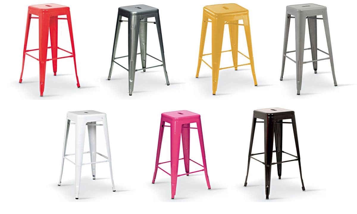 SG 501, Metal stool suitable for bar and outdoors