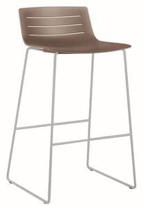 Slim 02SG, Metal and plastic stool for bars and restaurants