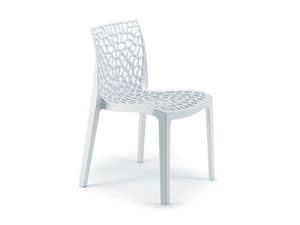 1532, Chair in colored polypropylene, stackable