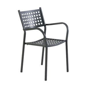2044, Chair in galvanized iron, in various colors, for garden