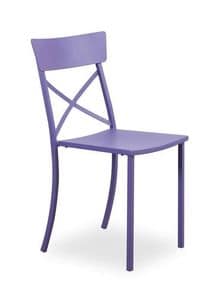 2085, Stacking chair made of painted galvanized iron
