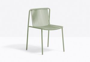 3660 Tribeca, Stackable chair in metal and pvc