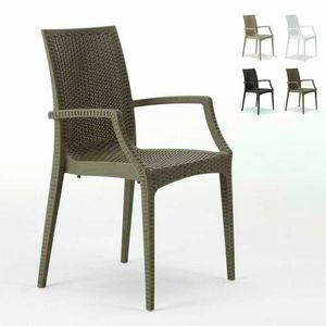 Bar chair with armrests garden � S6625, Chair with armrests, stackable, economic, for bars